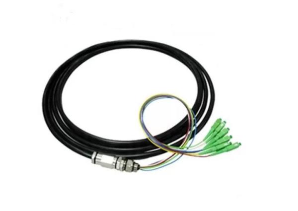 6 Core SC APC Fiber Optic Pigtail Outdoor SM 9/125 G652D Fiber Cable