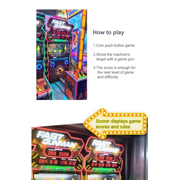 Indoor Coin Operated Video Shooting Equipment Fast Shooter Arcade Game Machine
