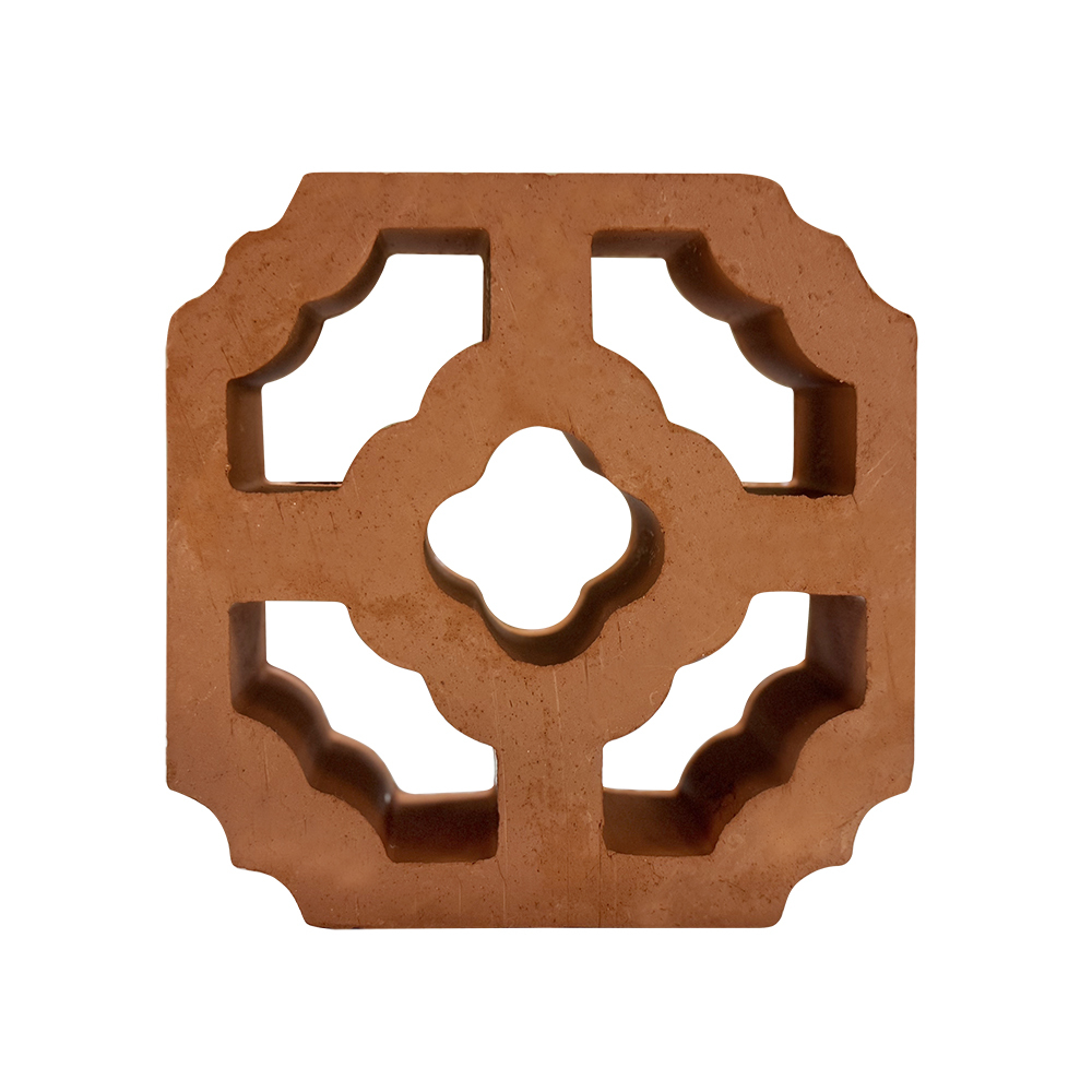 Garden Wall Cladding Terracotta Clay Lattice Bricks Fences Blocks for Facade Sun Shading Screen Wall