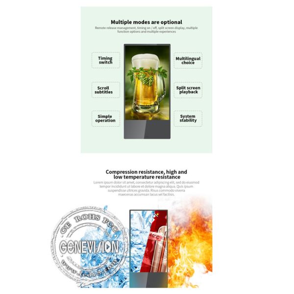 Движимость батареи 43 дюймов встроенная катит на открытом воздухе тотема для торгового центра