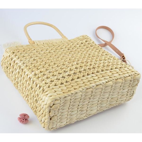 Перемещение Kintted ротанга сумок пляжа большой емкости Handmade кладет сумку в мешки ручки