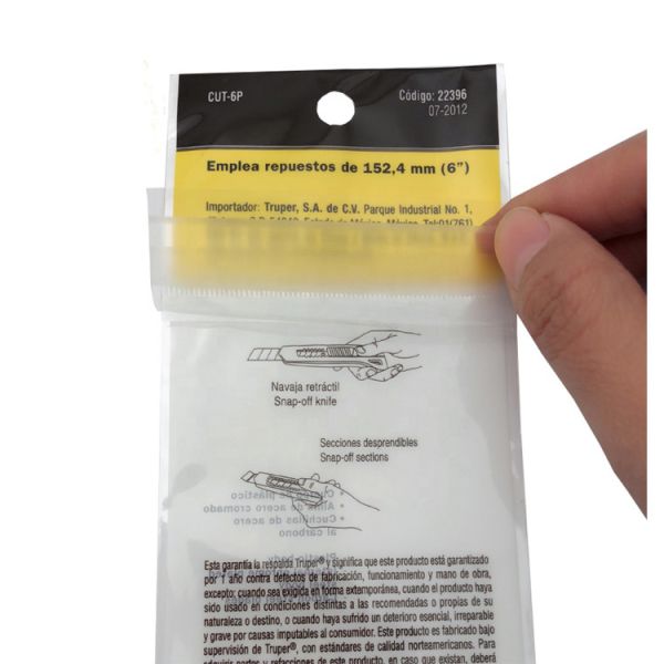 80mic Transparent Polypropylene Opp Plastic Bag With Adhesive Tape ASP