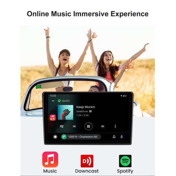 Wired To Wireless Android Auto A2A Adapter With Multi Language Compatible with Android 11.0+