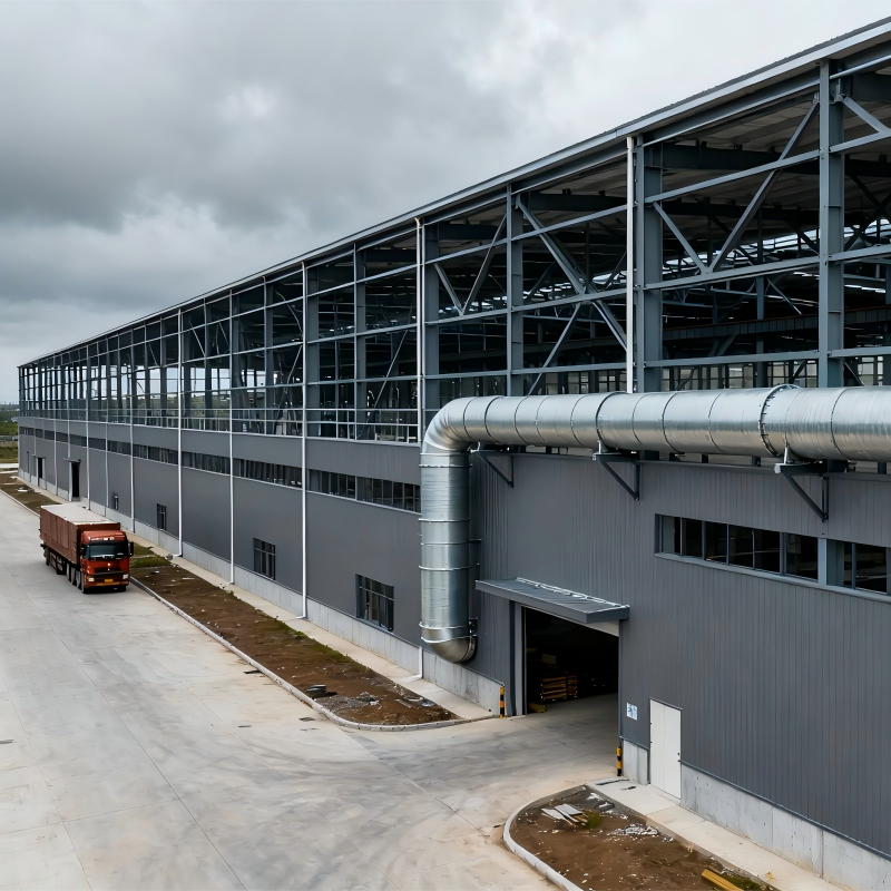 Custom PEB Steel Structure with Q355B Grade and Seismic Resistance for Factory Buildings