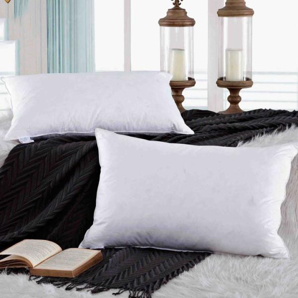 Microfiber Filling Hotel Style Pillows Luxury White Rectangle Shape