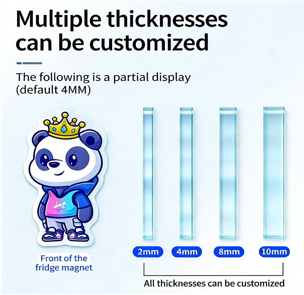 Custom High-Transparency Acrylic Refrigerator Sticker with Strong Magnetic Design and Customizable Size and Shape