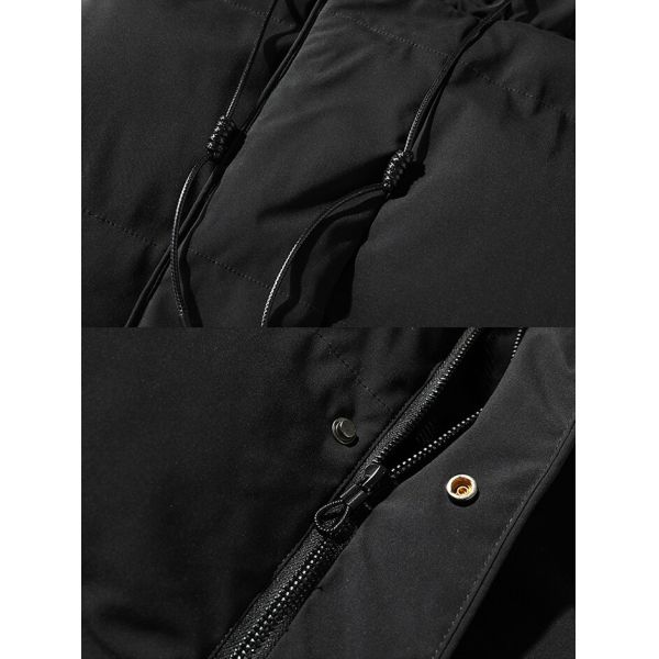 Мужчины на открытом воздухе зимнее пальто куртки толстые хлопчатобумажные пальто с карманами