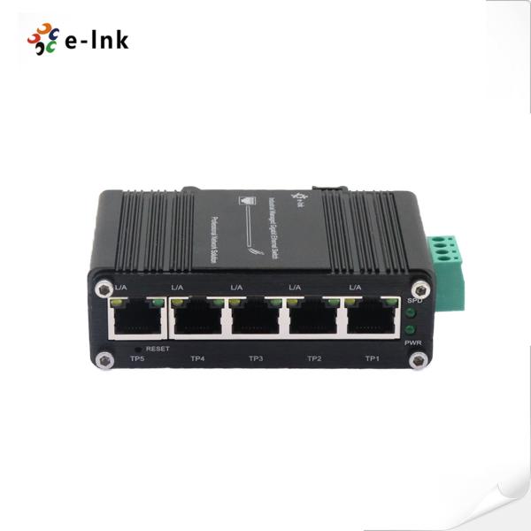 Mini Switch Ethernet Gigabit RJ45 5 ports 10/100/1000M Web Industriel Géré