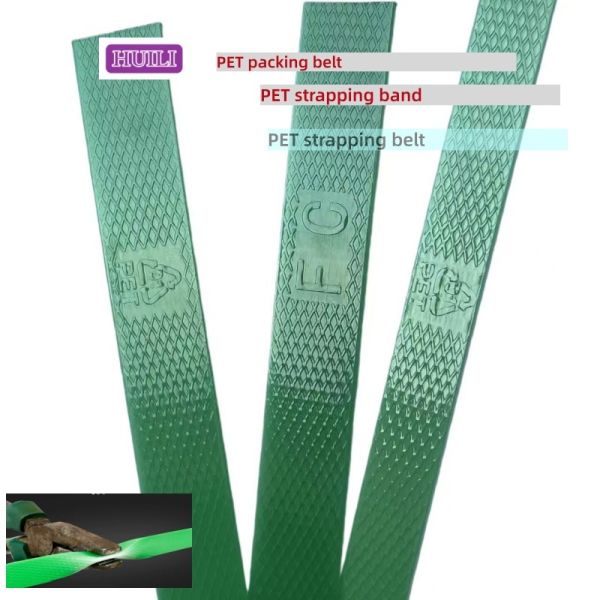 PET strapping belt 9-25mm green PET plastic steel strapping band for brick factories bundling strap