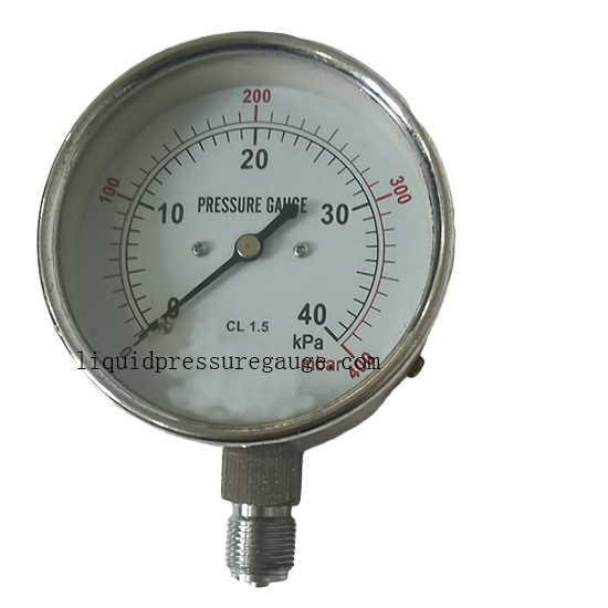 400 Mbar 3 Inch 75MM Lower Mount Capsule Pressure Gauge 1/4 BSP