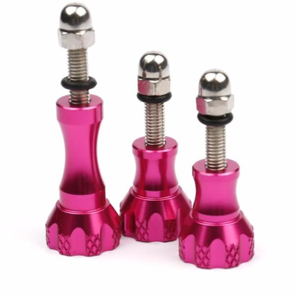 Aluminum 1 Long And 2 Short Thumb Knob Bolt Nut Screw For GoPro Hero 4 3+ Xiaomi yi 4K SJCAM Camera