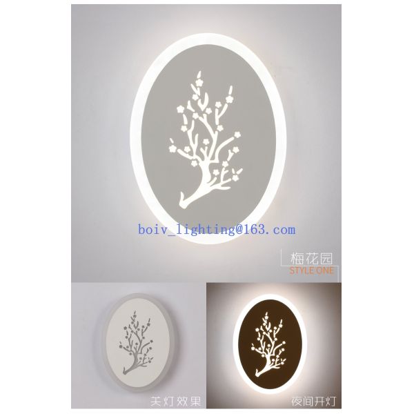 Iron  Acrylic Indoor Light Bathroom LED Wall Lamp Aluminum 22W