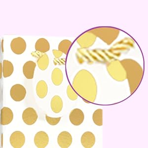 Metallic Foil Polka Dots Wine Gift Bag Bulk Recyclable Paper Wine Carrier Bags Tote Gift Bags, Party Gift Wrapping