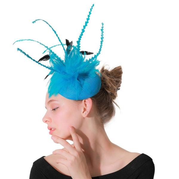 Acessórios de comemoração do Dia da Terra Sinamay e Feather Fascinator com acessório de fio