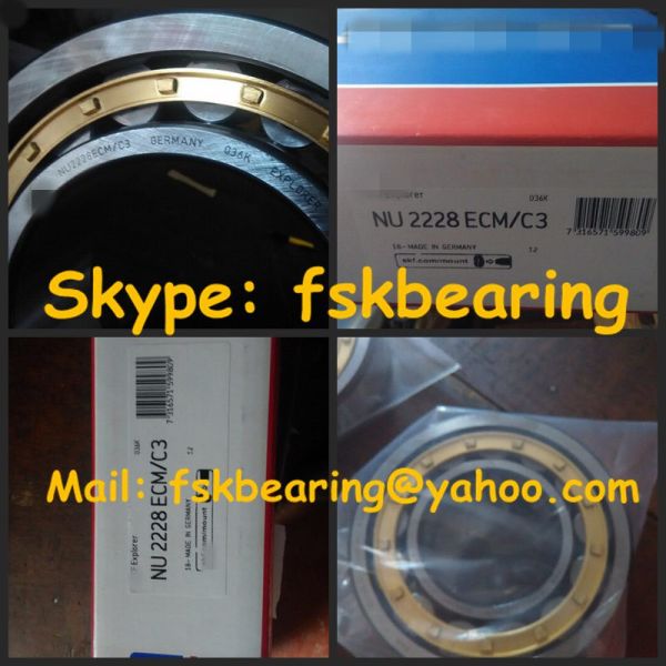 NU 2228 ECM / C3  Bearing with Brass Cage , Short Cylindrical Roller