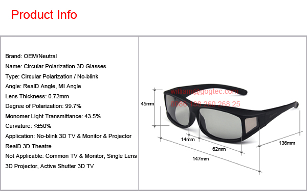 Polarize 3D glasses TV film vision movie buy LG Sony Samsung Panasonic theater Benq Acer 2