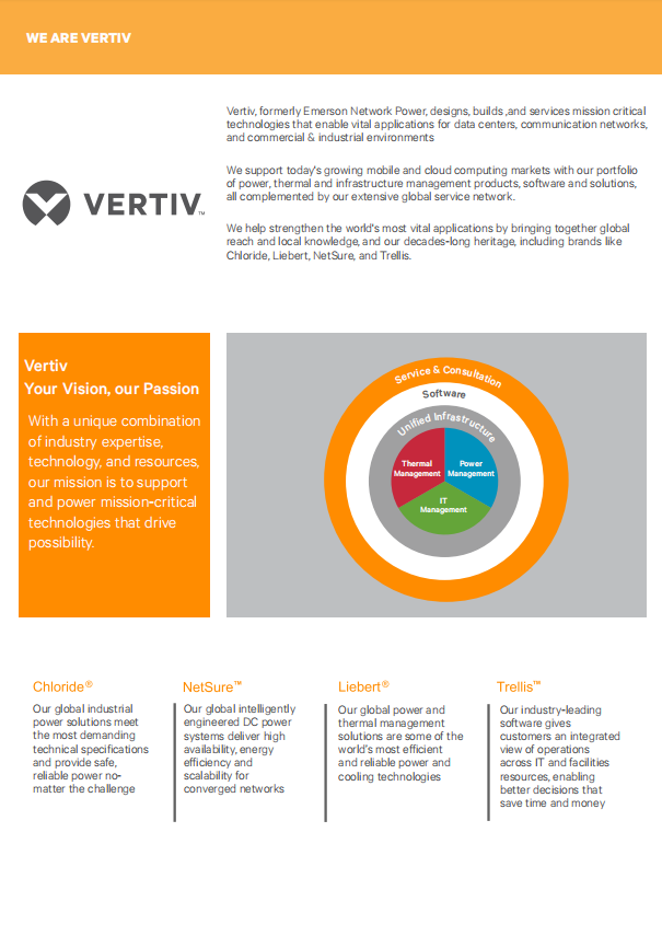 Vertiv SmartAisle Modular Data Center with Lead-Acid Battery, Air Cooling, and 380V System Voltage for Medium to Large Data Centers