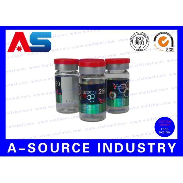 25 * 60 mm Adhesive Plastic Vinyl Vitamin Private Label For 10ml Bottle Package custom vial labels