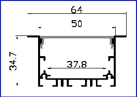 Свет прокладки СИД твердый врезал линию серию раковины PXG-5035-A света
