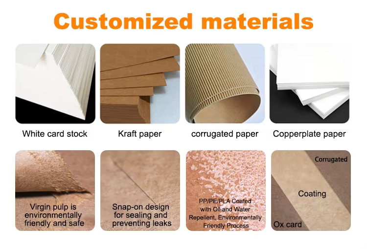 Delivery Paper Burger Box Custom Printing Restaurant Delivery Brand Packaging Hot Dogs Catering Fast Food