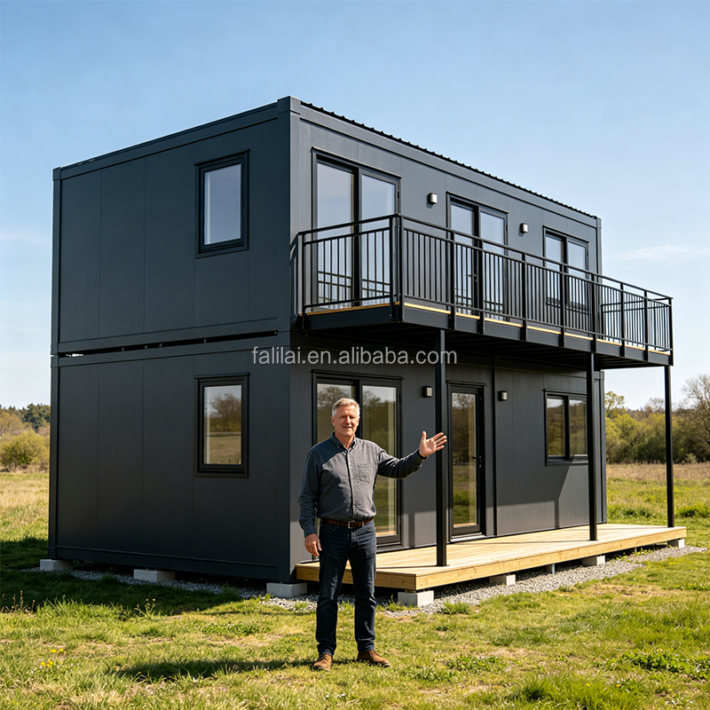 Quick Assemble Modular Flat Pack Office Container House with Mobile Prefab