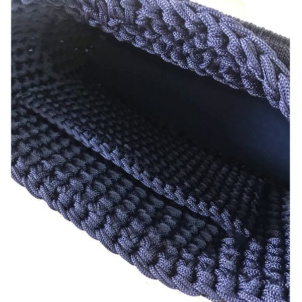 Natural Hemp Rope Crochet Hand Bag Woven With Wooden Handle OEM