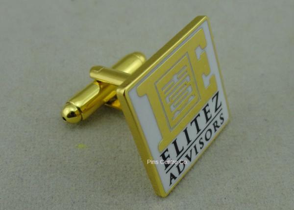 Customized Personalized Tie Bar For Business Gifts / Hard Enamel Promotional Cufflink