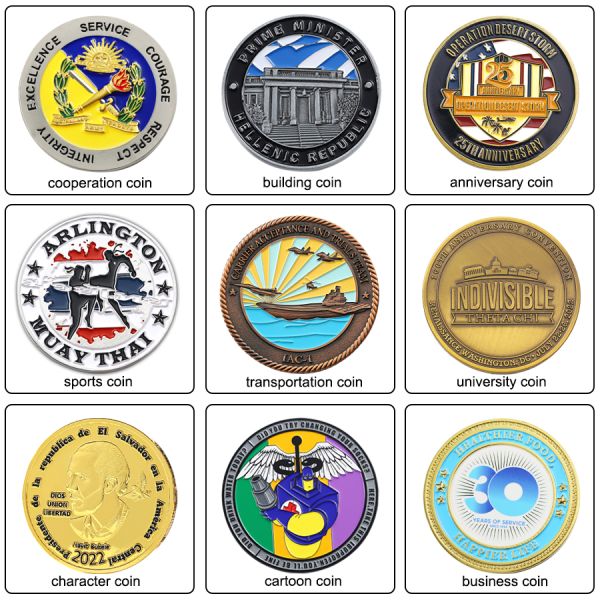 Personalized Soft Enamel Custom Metal Coin with Double Side Design and Customized Logo