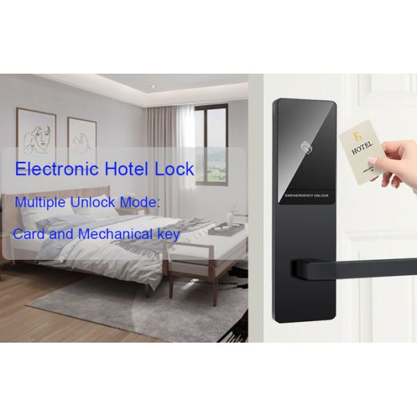 Aluminum Alloy Hotel Key Card Door Locks with Card Encoder and Energy Saving Switch