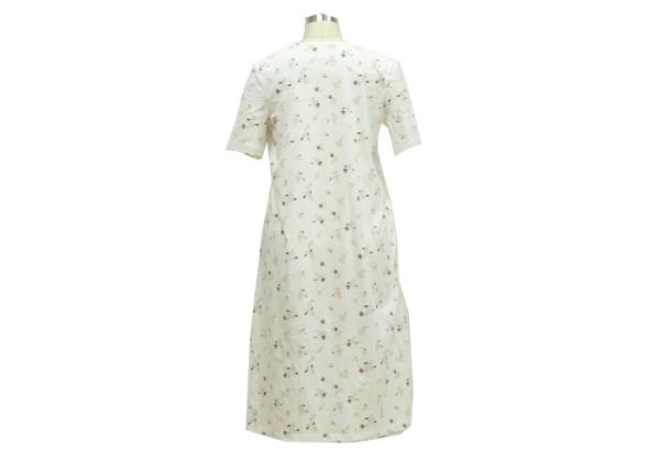Offwhite Female Night Dress Sleepwear , Women'S Cotton Knit Nightgowns Oversized