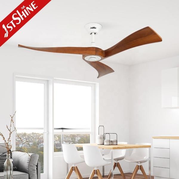 1stshine Ventilador de teto elétrico 3 lâminas de madeira 5 velocidades Vento natural estilo moderno simples