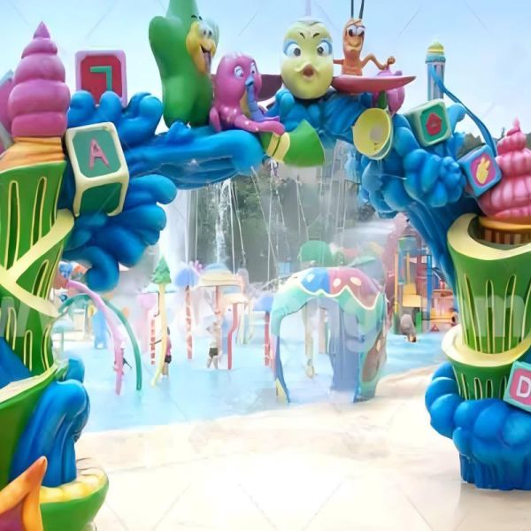 Ocean Gate Water Splash Pad Oxidation Resistant In Aqua Park