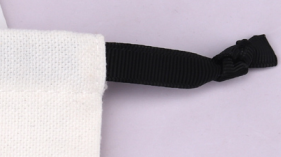 Eco-friendly Cotton Fabric Drawstring Swimsuit Cloth Storage Bag with Waterproof Lining