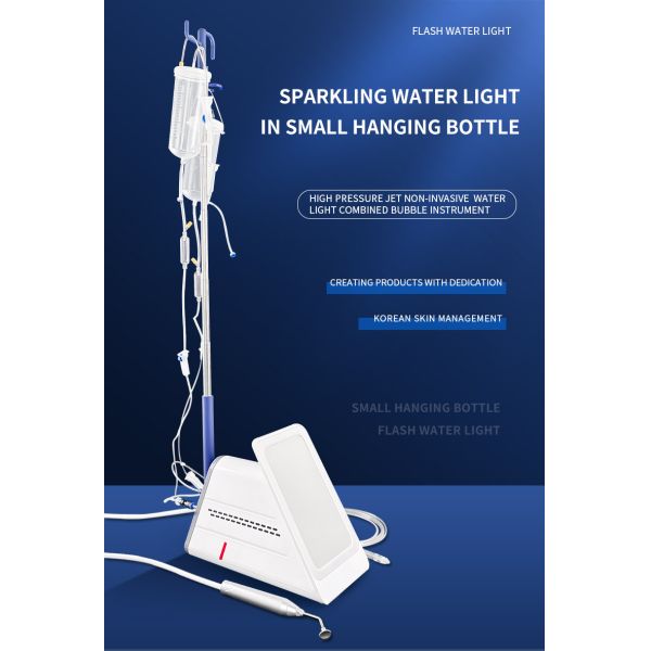 Portable 2 in 1 Deep Skin Cleansing Bubble Generator High Pressure Oxygen Sprayer Jet Peel Facial Machine