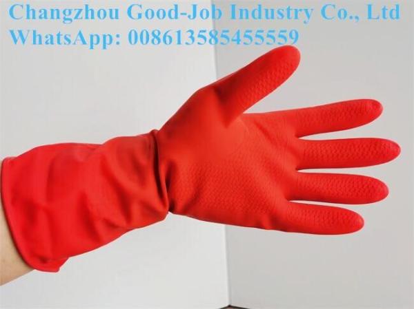 Factory Directly Sale Household Latex Protective Work Gloves Unling Thickened 17mil Waterproof Cleaning Gloves