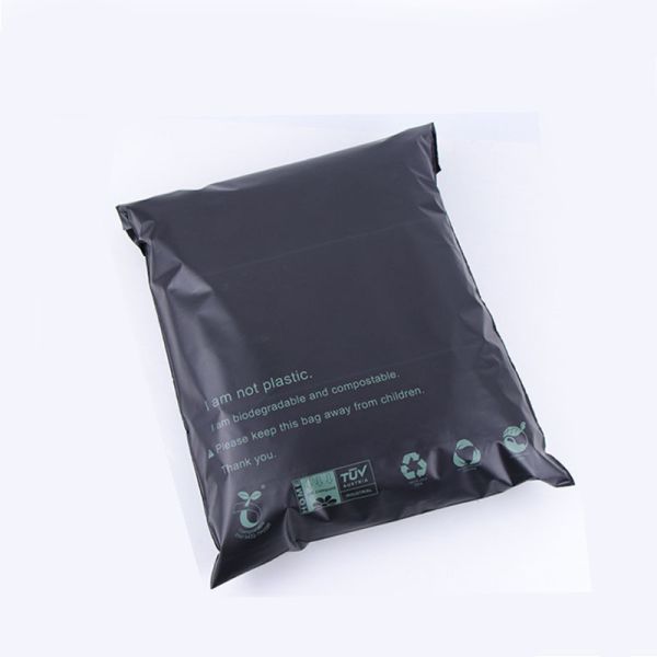 Biodegradable Mailing Bag Compost Courier Bag PLA+PBAT Vegetable Starch Postal Packaging Bag Clothing Express Bag Logo