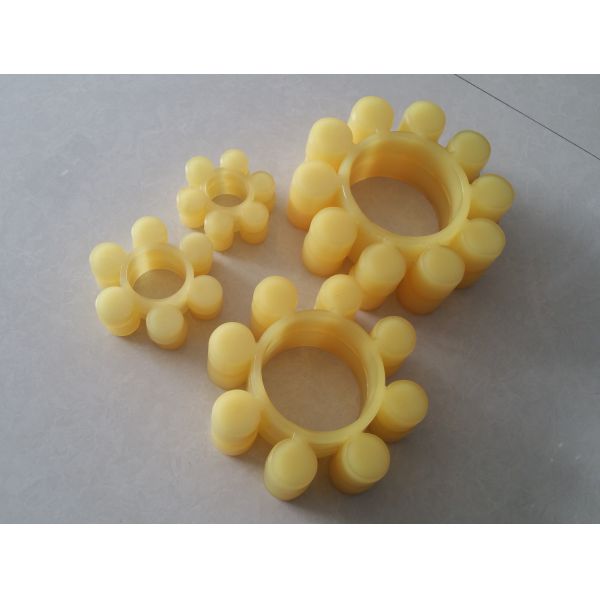 Standard Size Polyurethane Coupling with 90-98 Shore A Hardness and Yellow Color for MT Shafts