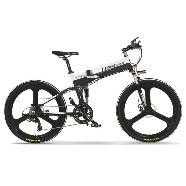 26 Inch Lankeleisi Folding Electric Mountain Bike With 400W 10AH L G Battery