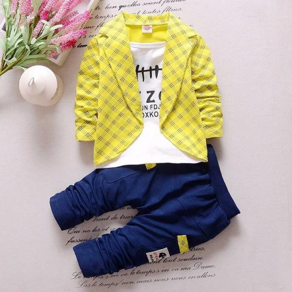 Children's Outfit Sets Cotton Kids Custom Fashion Suit Boys Three-Piece Leisure Suit