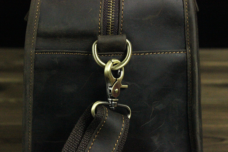 Реальная сумка багажа кожи лошади кожаных вещевых мешков сумасшедшая для перемещения LB02