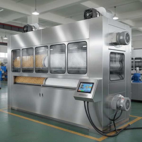 Continuous Operation Mesh Belt Dryer for Uniform Drying with Energy Efficiency in Food and Chemical Industries