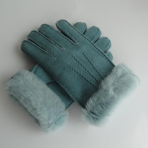Fitting Hand Sewing Women Sheepskin Lamb Fur Gloves