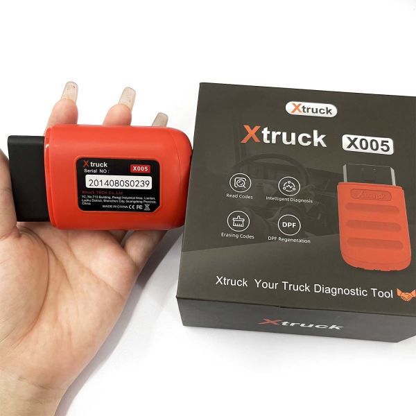 Xtruck X005 Heavy Duty Truck OBD Scanner with 8 OBDII Test Modes Two Years Free Updates and Read Fault Codes