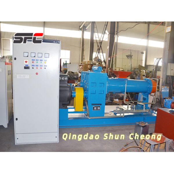 PLC Controlled Rubber Extruder Machine with Force Feeding Screw and Precise Temperature Control
