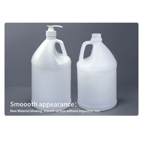 Translucent 3.8L HDPE Round 1 Gallon Chemical Containers With Handle
