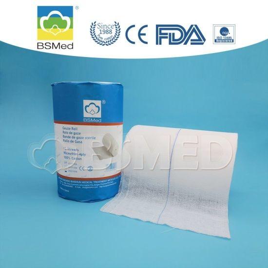 Gaze absorvente cirúrgica do algodão, Gauze Dressing estéril comprimento de 50m/de 90m