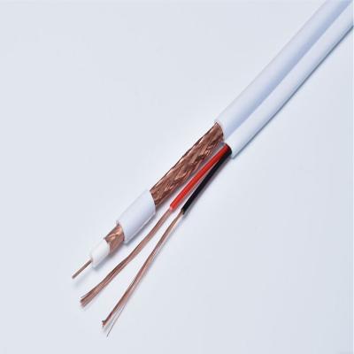 Cabo coaxial de uma comunicação do CPR RG59 2DC com o revestimento de PVC do PE
