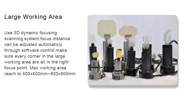 Large Format CO2 Laser Label Marking RF Machine Galvo Scanner 3D Dinâmico