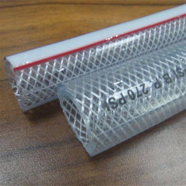 Flexible / transparent pvc clear hose / pvc fiber braided reinforced water hose tube