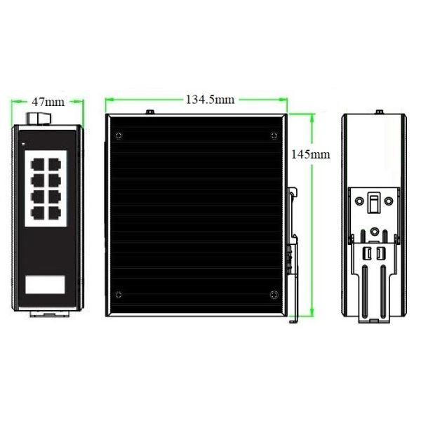 10 Port Gigabit Industrial PoE Switch With 8*10/100/1000 Base-T PoE Ports